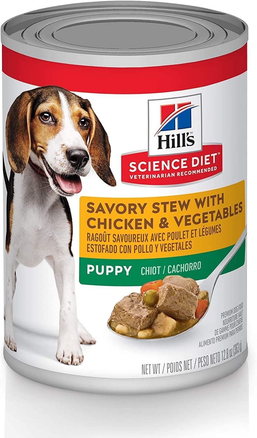 Hill's Science Diet vs. Made with Chicken: Wet Puppy Food Showdown...Healthy Stew, 12.8oz or 2L?