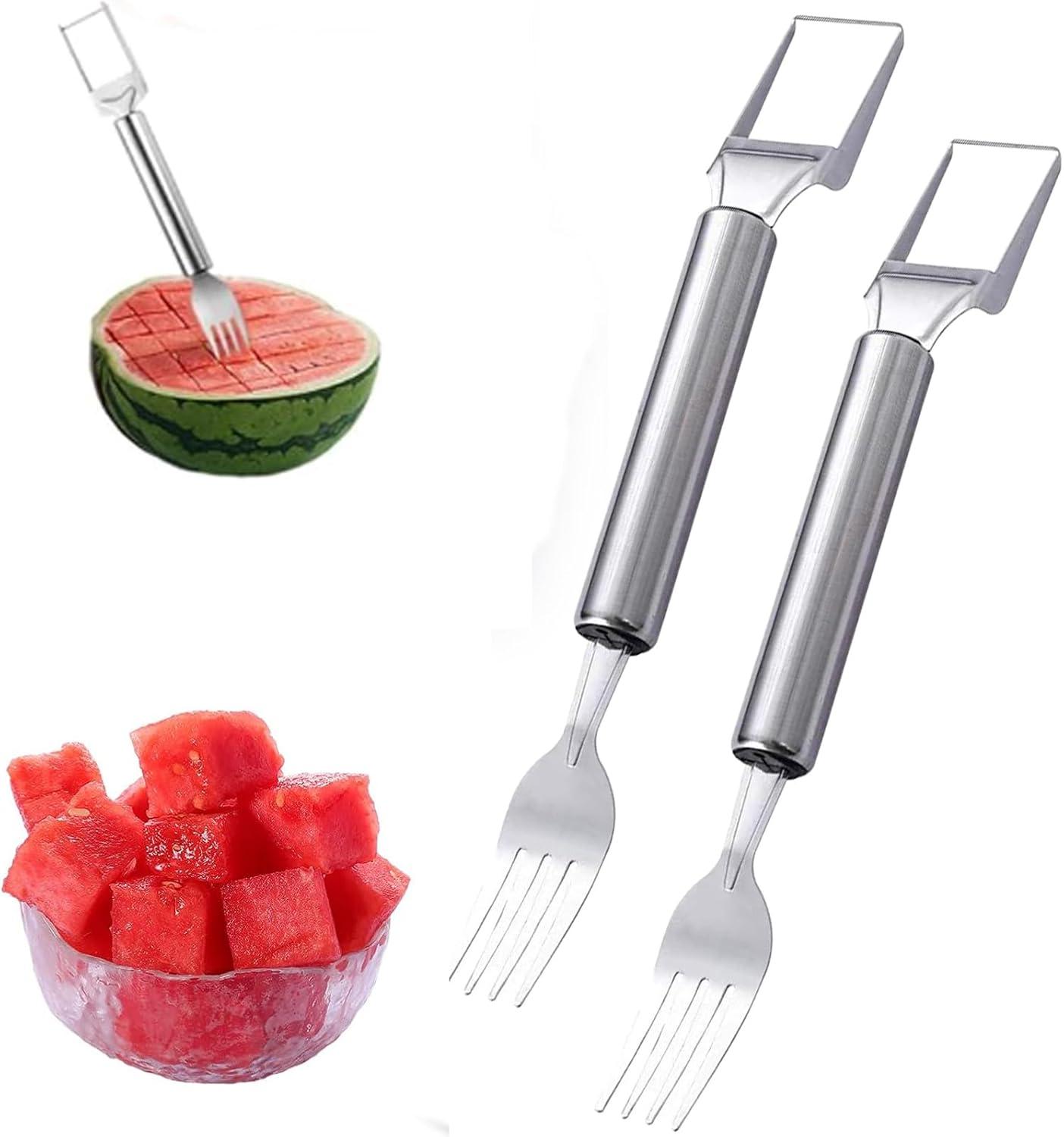 Versus Cutter: Surprising Insight Into Summer Watermelon Tools... Dual Stainless Heads, 2-In-1... (Home Kitchen Gadgets)
