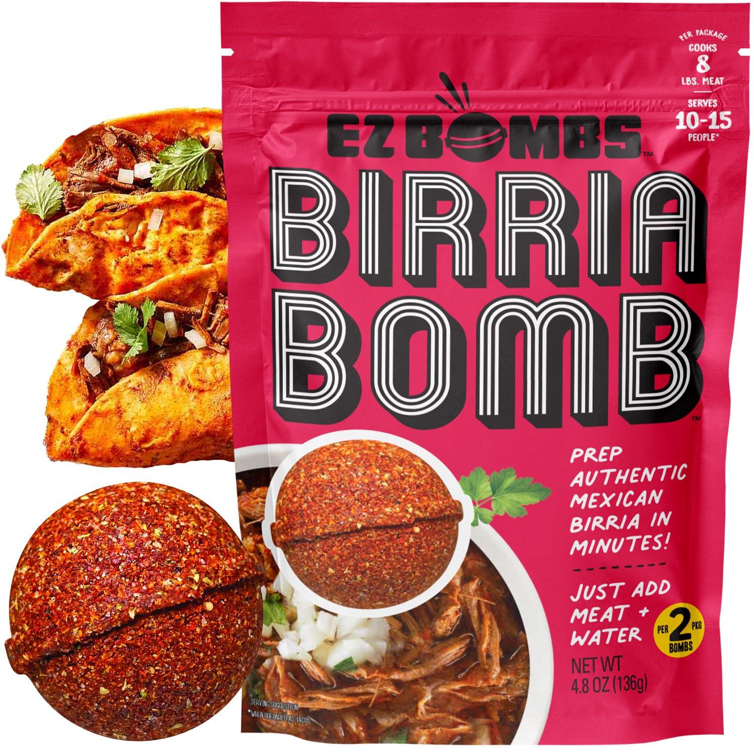 EZ Bombs Birria Seasoning: Quick Tacos Tested Versus Flavor Trend...Authentic Mix For Every Meal