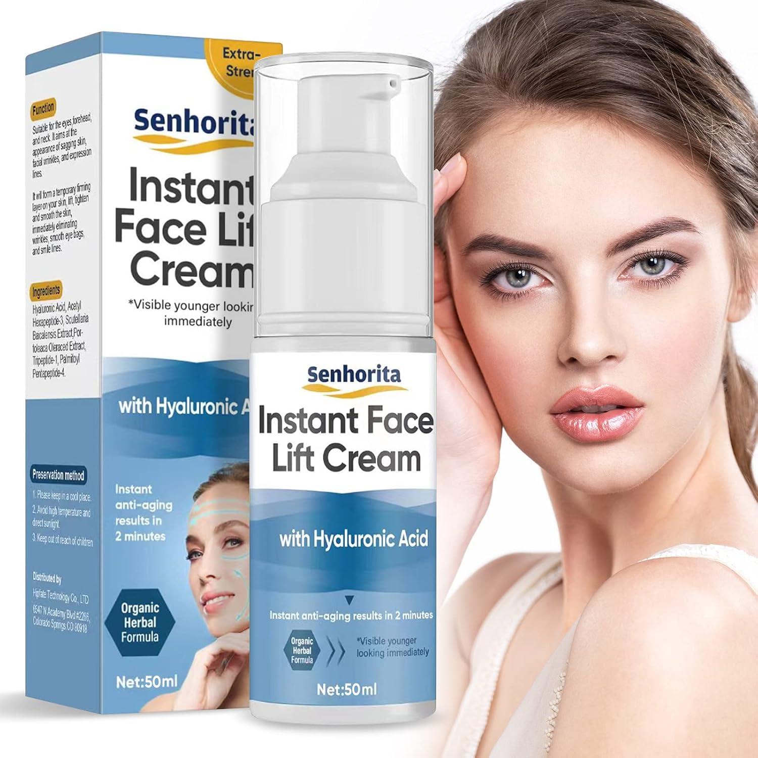 Compare Instant vs Temporary Face Lift Creams… Hyaluronic Acid Showdown!