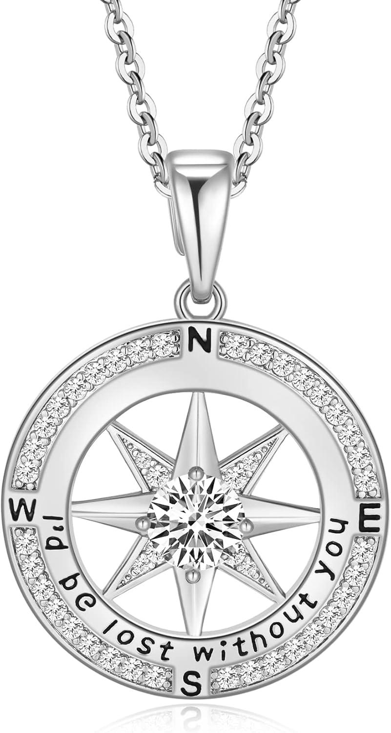 White Gold VS. Yellow Gold: Compass Necklacetested...She'd Be Lost Without You!