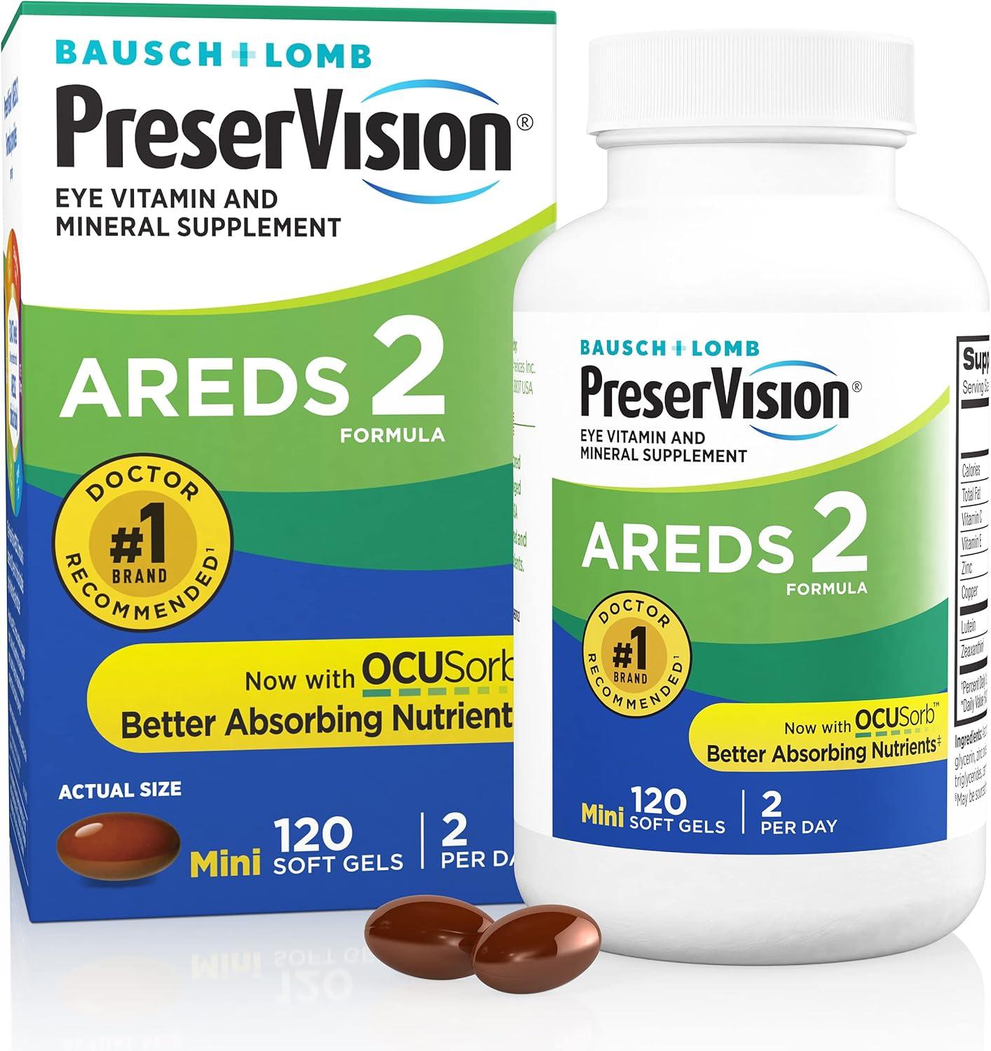 PreserVision vs. Daily Vitamins: Surprising Insight... 120 Softgels, Eye Health Pack (vs. zinc)