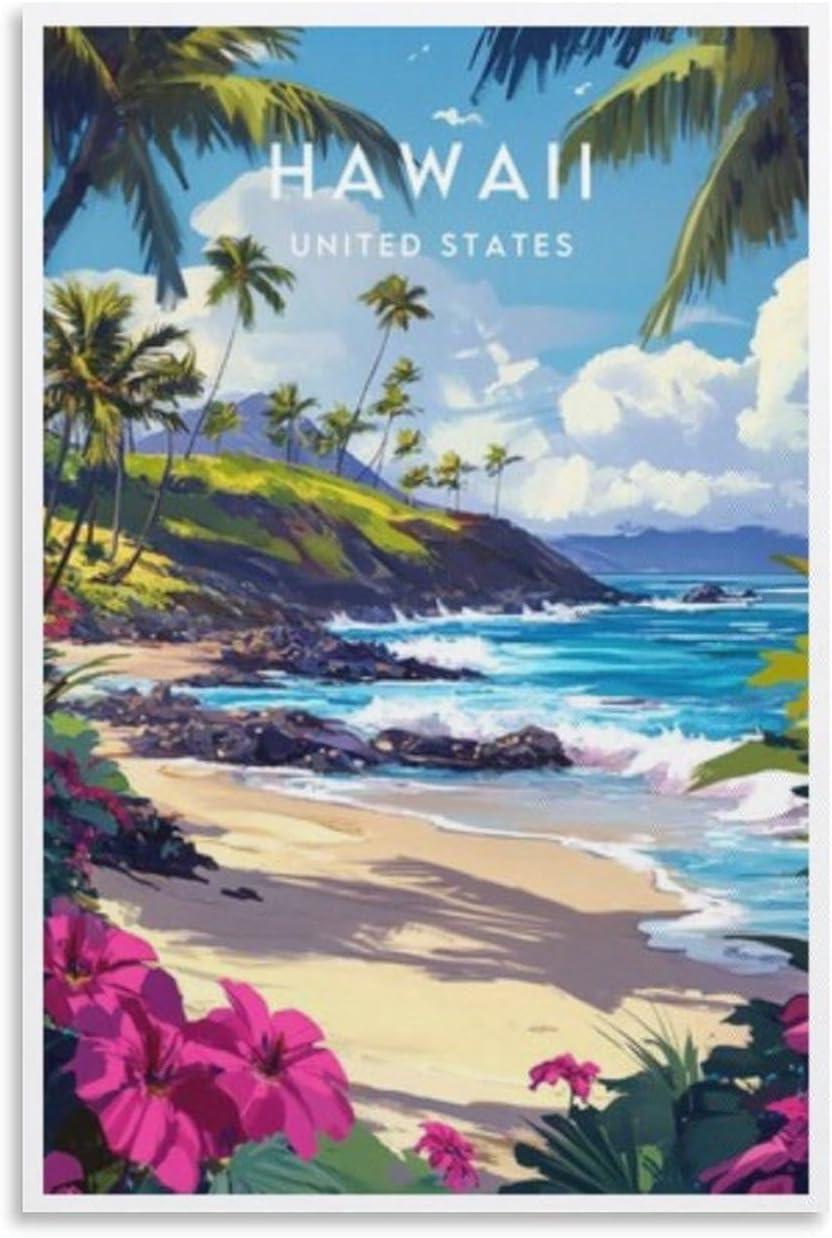 Vintage Hawaii Poster Art Print VS Room Decor: Tested Beauty For Aesthetic Spaces