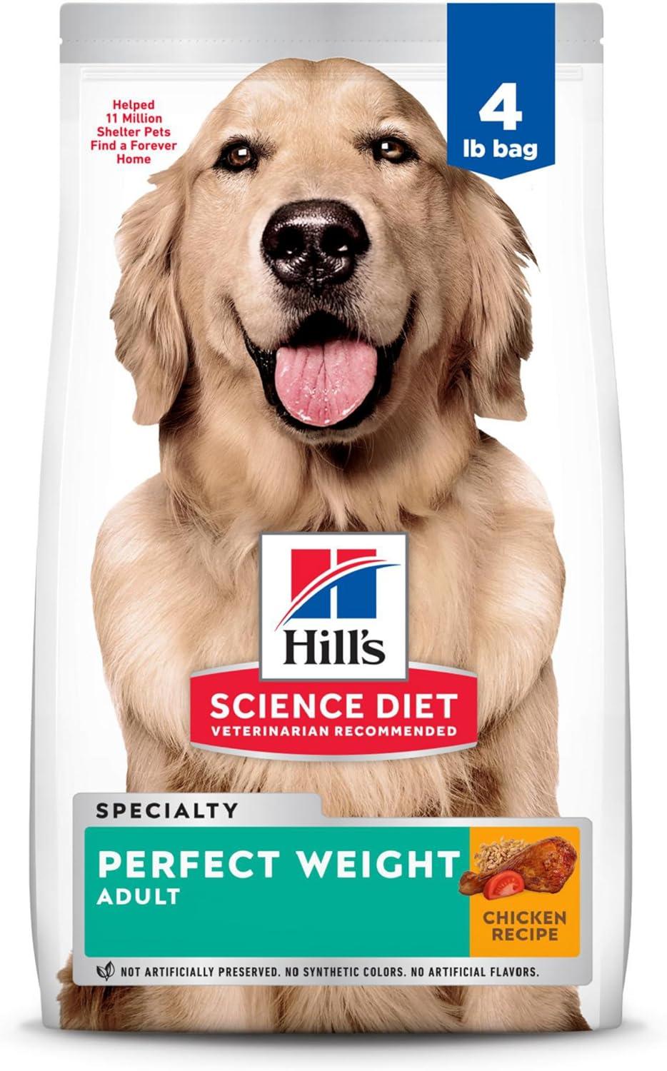 Hill's Science Diet Perfect Weight vs. rivals, chicken tested, weight management...every pup's gain!