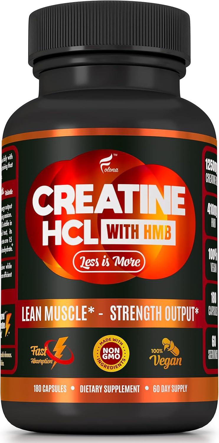 Creatine HCL vs Monohydrate: Tested Absorption… Vegan Power vs Bloat (180 Caps)