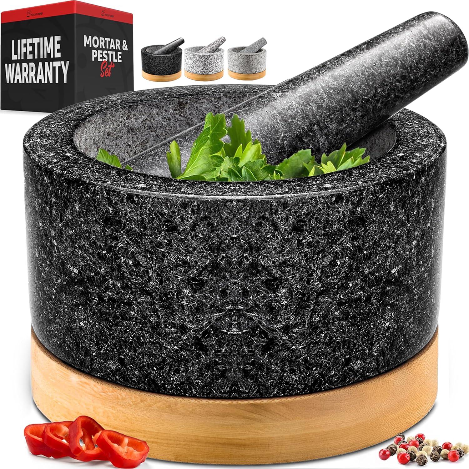 Kitchen Showdown: Granite Versus Bamboo Mortar Pestle Set Compared