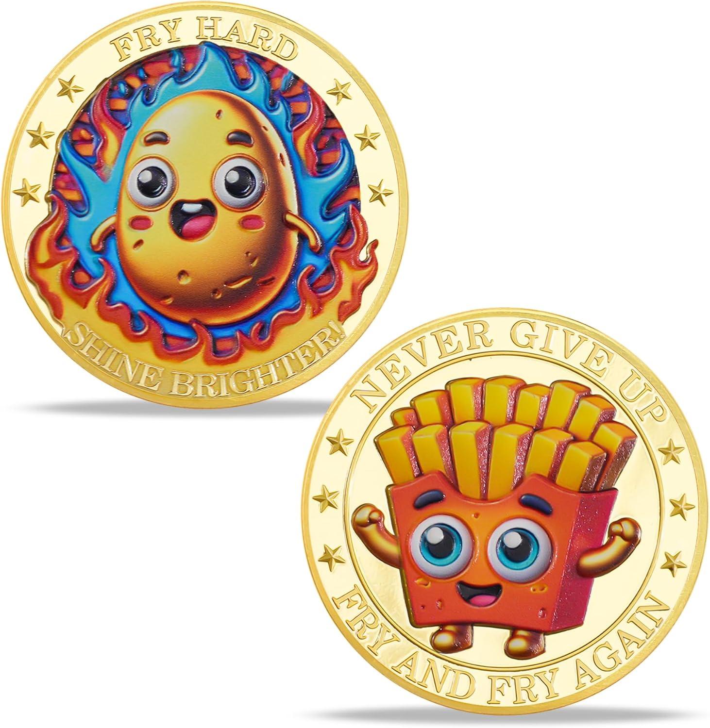 Funny Potato Coin: Versus Stress, Tested Resilience...Great Office Gift!
